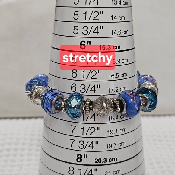 Glass Bead Bracelet Set of Four Bracelets - Picture 10 of 14